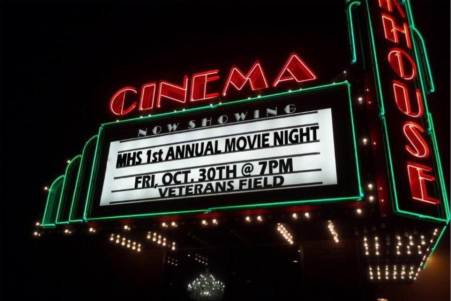 Halloween+movie+night+on+Veterans+Field