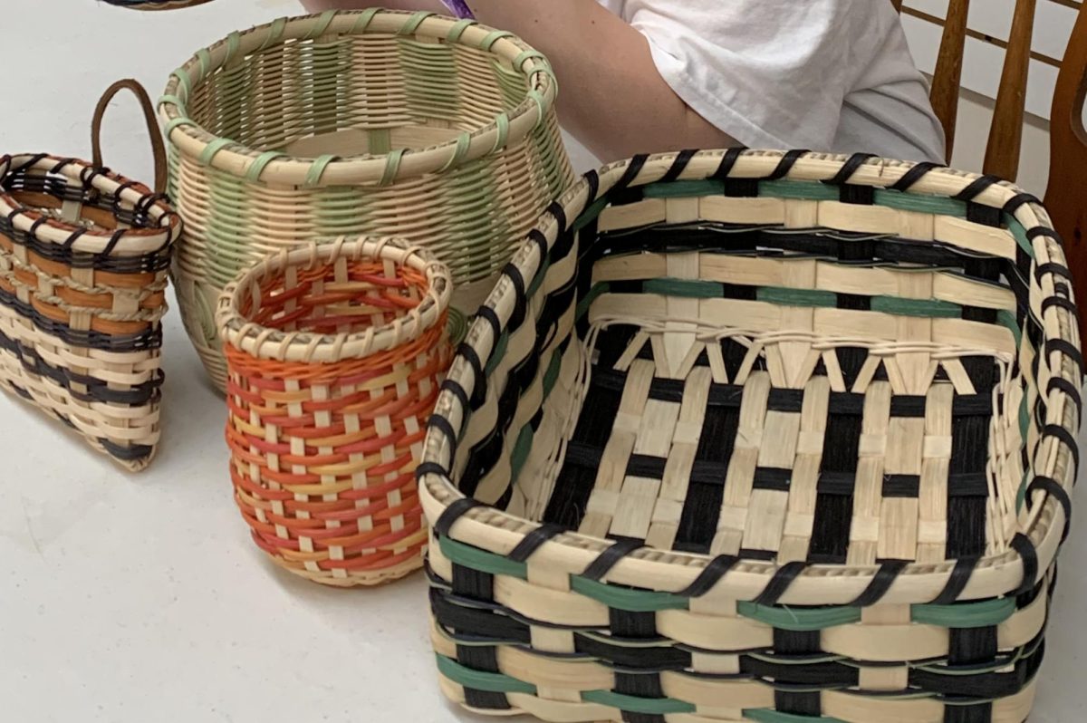 Baskets woven in Ellie Lida's Workshop