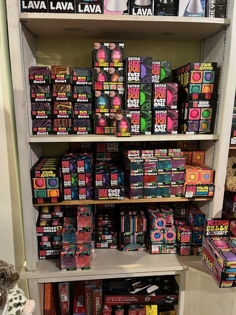 Before- Nee Doh shelf at Something Safari | Photo by Kirstin McCall