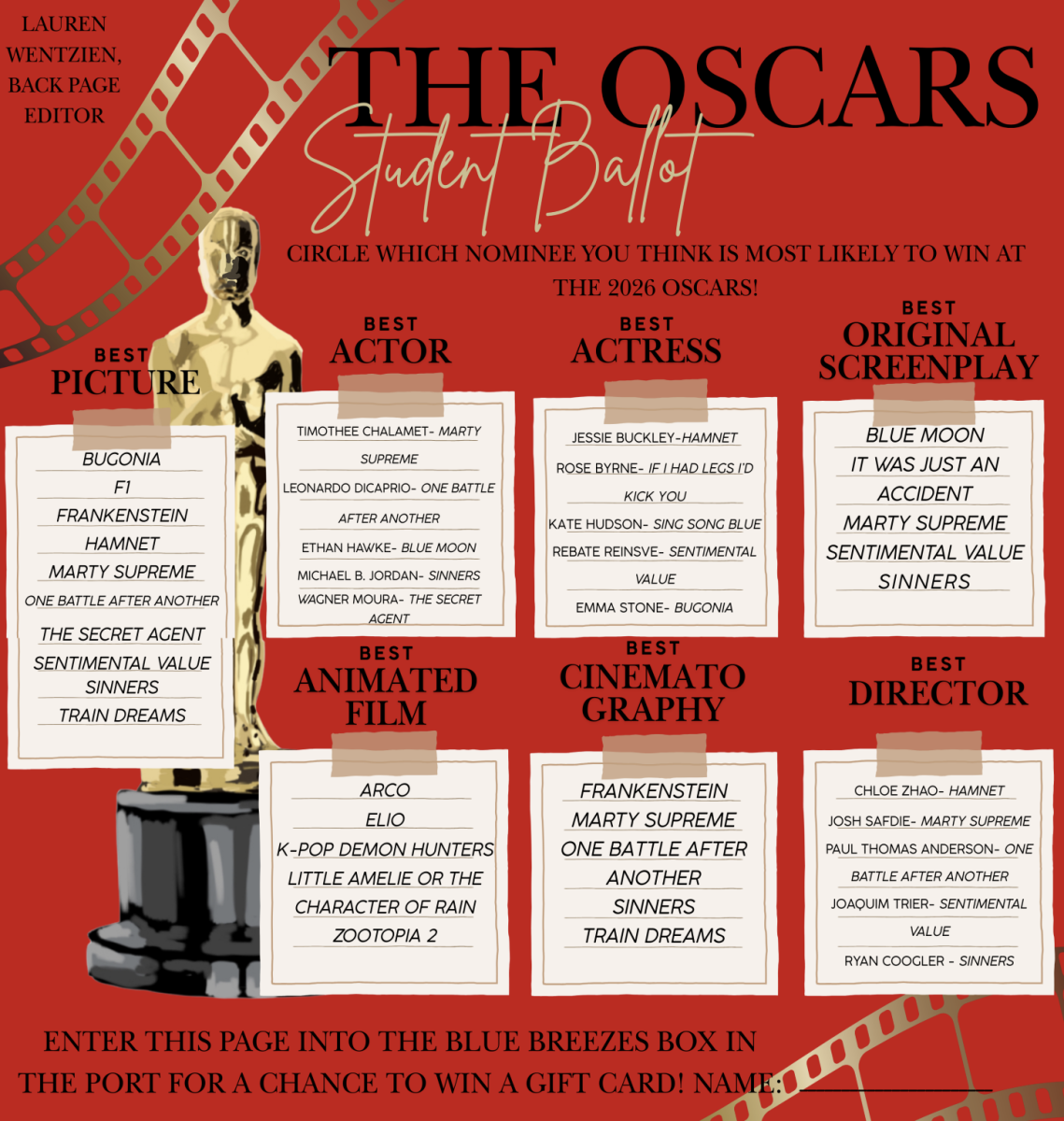 The Oscars Student Ballot | February 27 2026