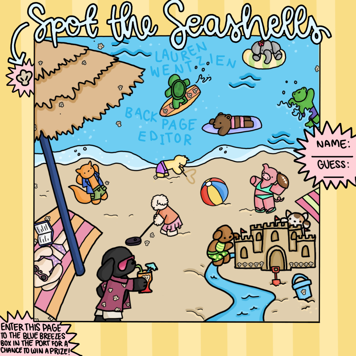 Spot the seashells | Back Page by Lauren Wentzien